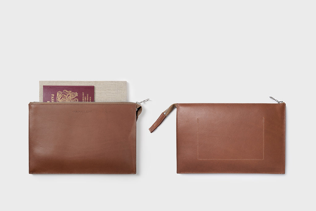 Campbell Cole Simple A5 Pouch Tan