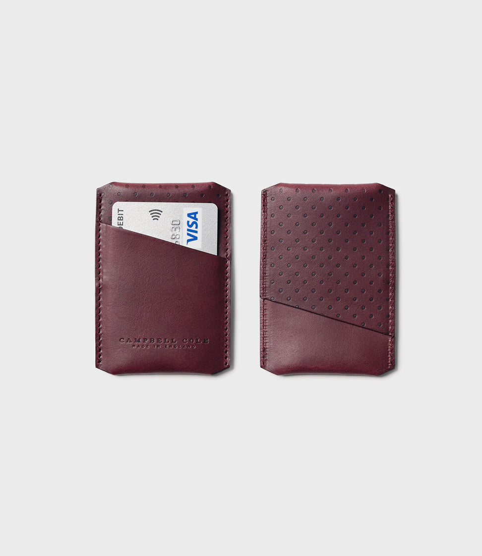 simple card holder - burgundy - archive