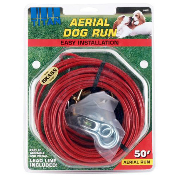 aerial dog run cable