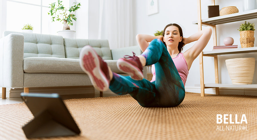 A Woman Exercising