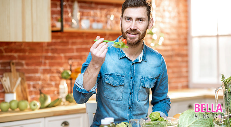 Man Eating Healthy Foods