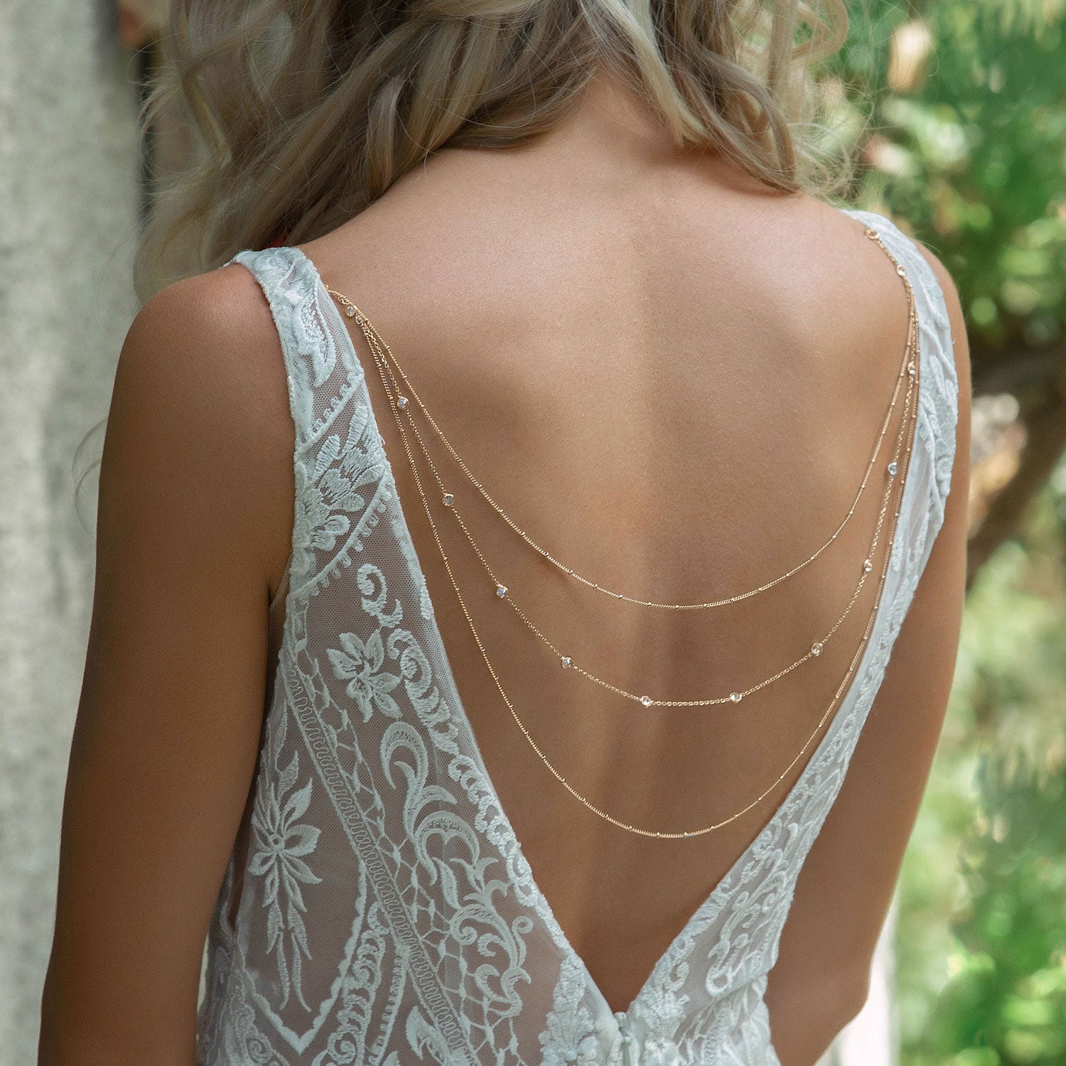 Backdrop Gold Necklace Wedding 