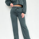  Erilea Straight Leg Elastic Waist Lounge Pants - kitchencabinetmagic