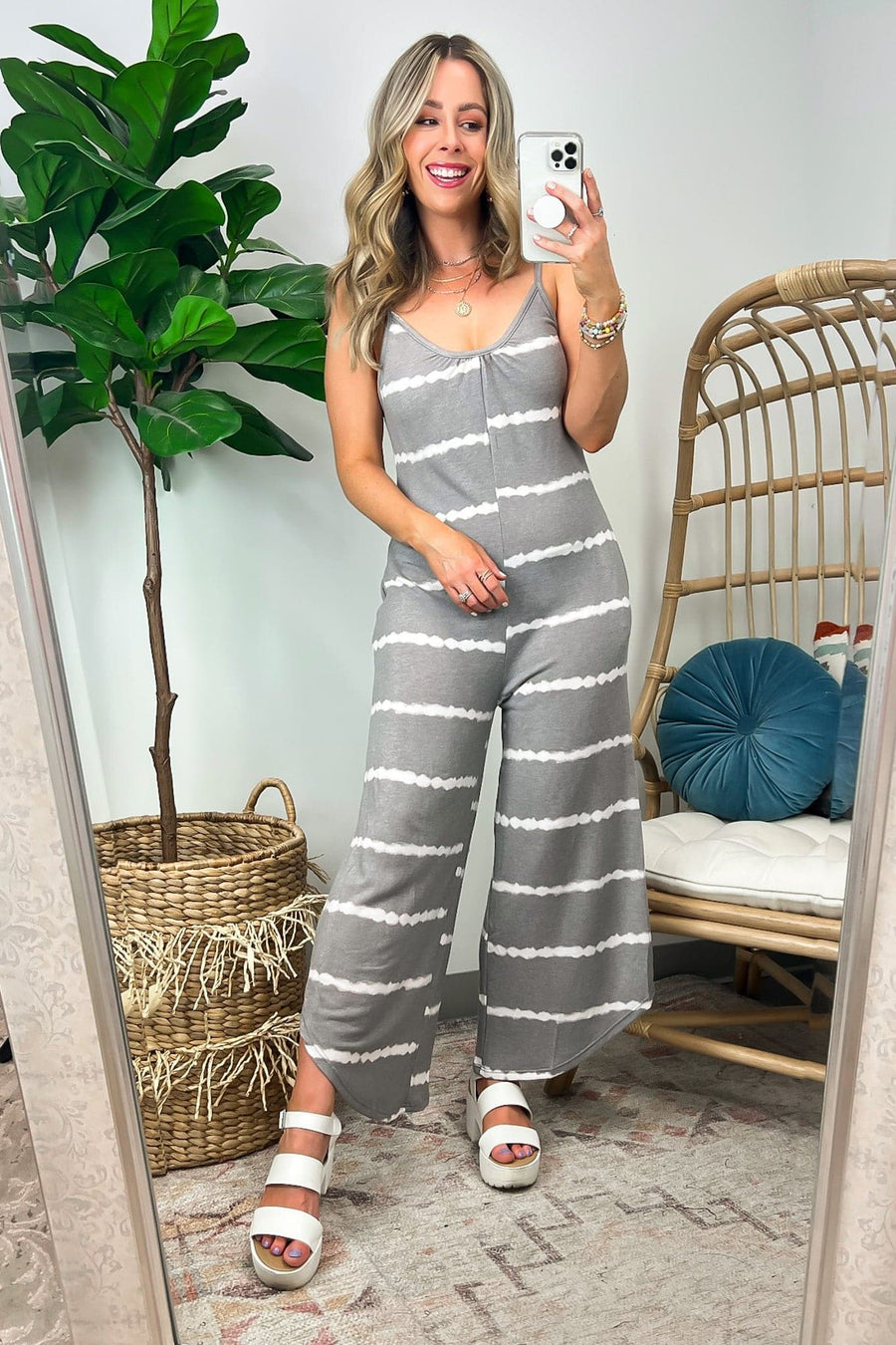 Rowenah Sleeveless Striped Romper Jumpsuit