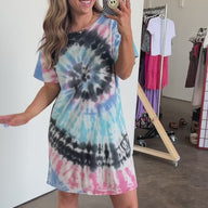 Bragging Rights Tie Dye T-Shirt Dress