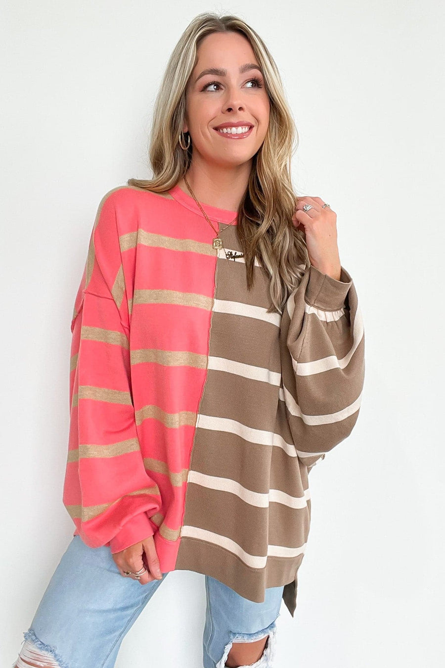  Aaliya Color Block Striped Top - BACK IN STOCK - kitchencabinetmagic