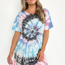  Bragging Rights Tie Dye T-Shirt Dress - kitchencabinetmagic