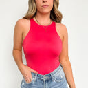  Bridgetta Round Neck Double Layer Bodysuit - kitchencabinetmagic