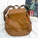 Cognac Class Dismissed Vegan Leather Backpack - kitchencabinetmagic