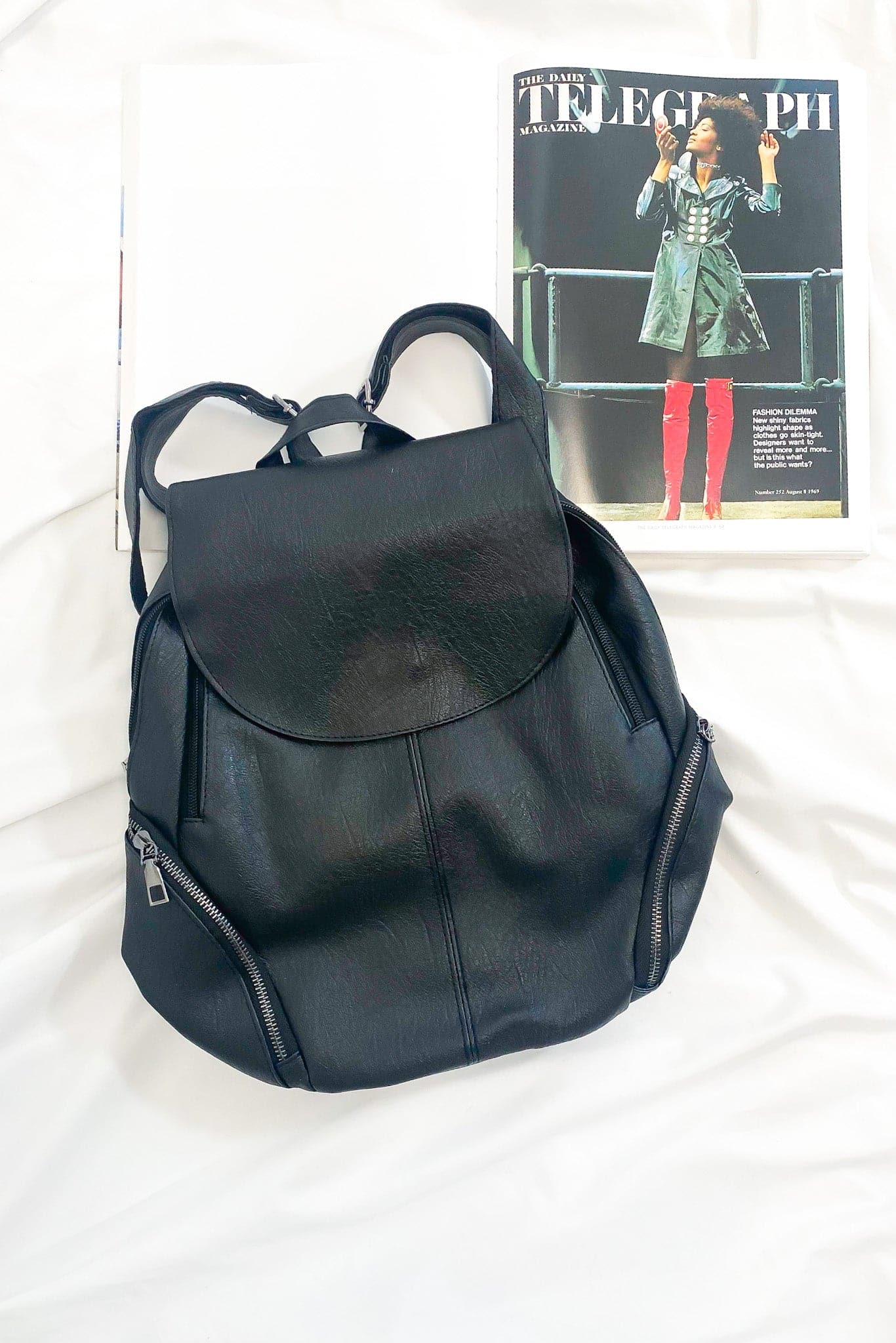 Black Class Dismissed Vegan Leather Backpack - kitchencabinetmagic