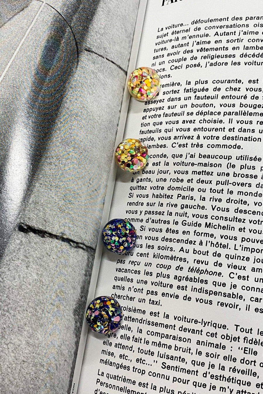 Blue/Multi Colorful Moments Confetti Glitter Ball Earrings - FINAL SALE - kitchencabinetmagic