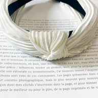 White Crowning Moment Satin Knot Headband - kitchencabinetmagic