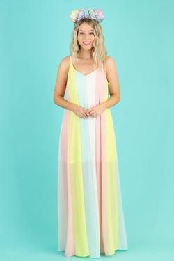 pastel rainbow dress