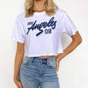  Los Angeles City Print Graphic Cropped Tee - FINAL SALE - kitchencabinetmagic