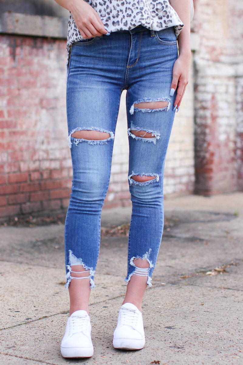 ripped skinny jeans sale