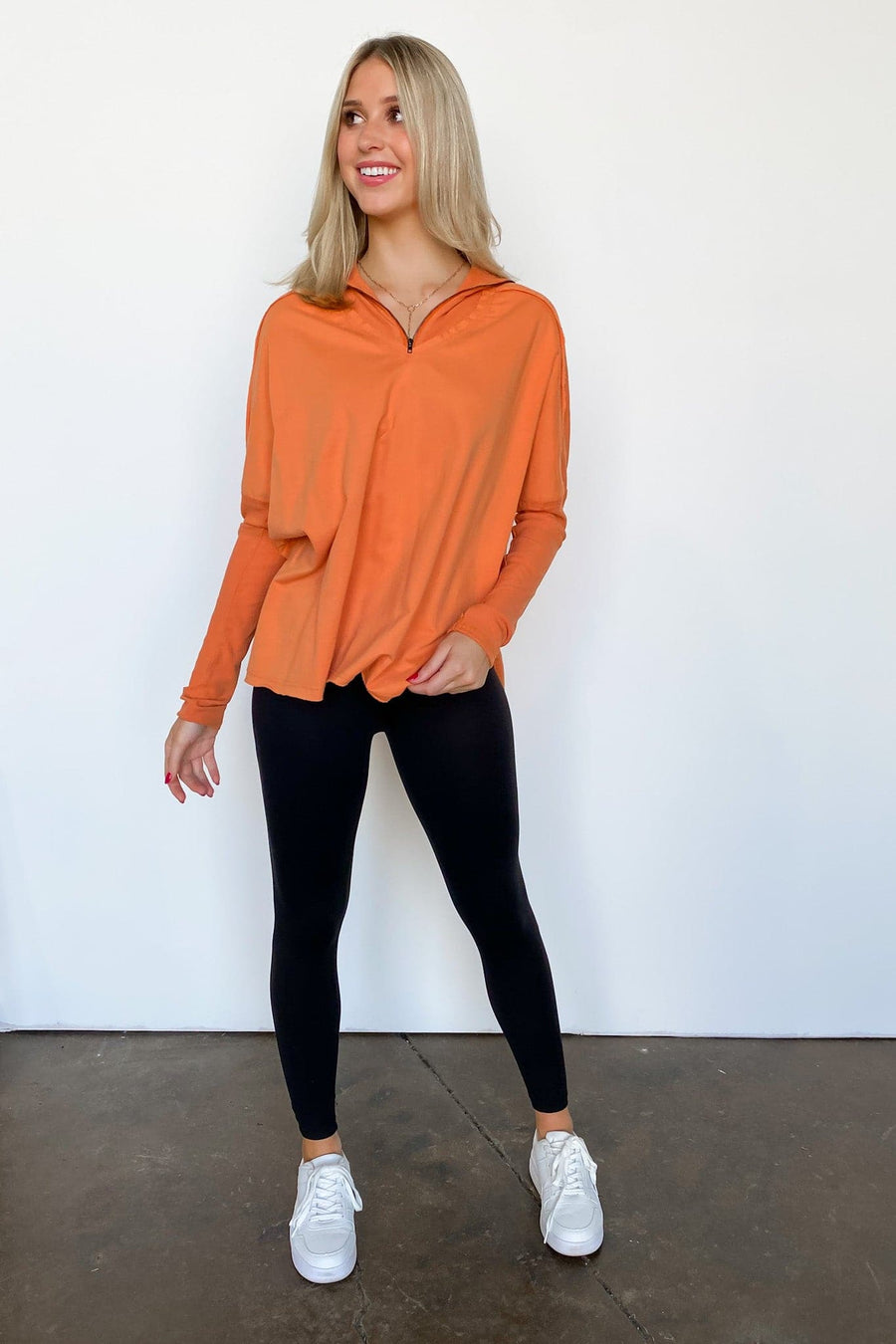  Athalie 1/4 Zip Relaxed Pullover - FINAL SALE - kitchencabinetmagic