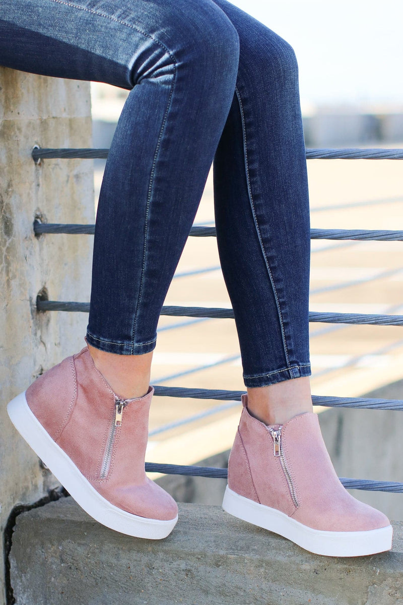 mauve pink sneakers
