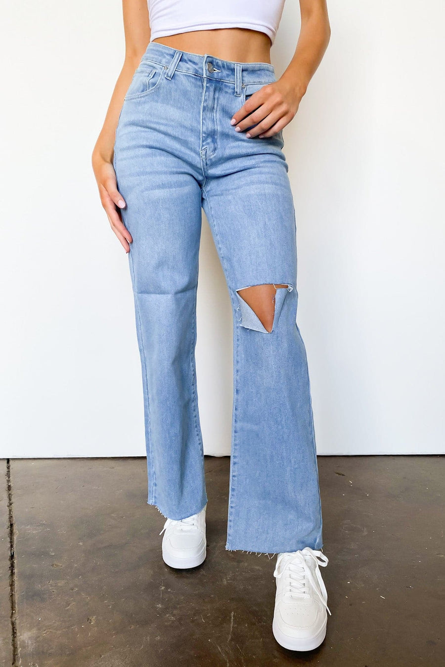 1 / Light Jossy High Rise Relaxed Wide Leg Jeans - kitchencabinetmagic