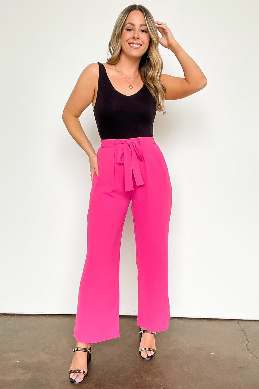  Kelvin Wide Leg Tie Front Pants - BACK IN STOCK - kitchencabinetmagic