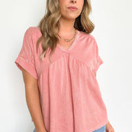  Lochlan Short Sleeve Babydoll Top - BACK IN STOCK - kitchencabinetmagic