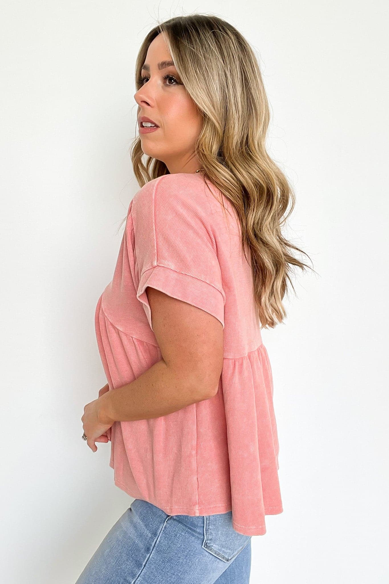  Lochlan Short Sleeve Babydoll Top - BACK IN STOCK - kitchencabinetmagic