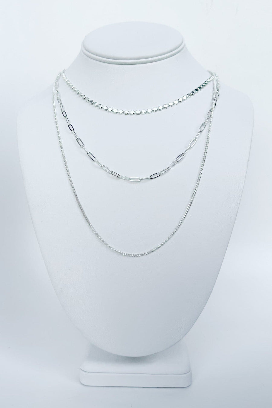 Silver Sanyah Chain Multi Layer Necklace - kitchencabinetmagic