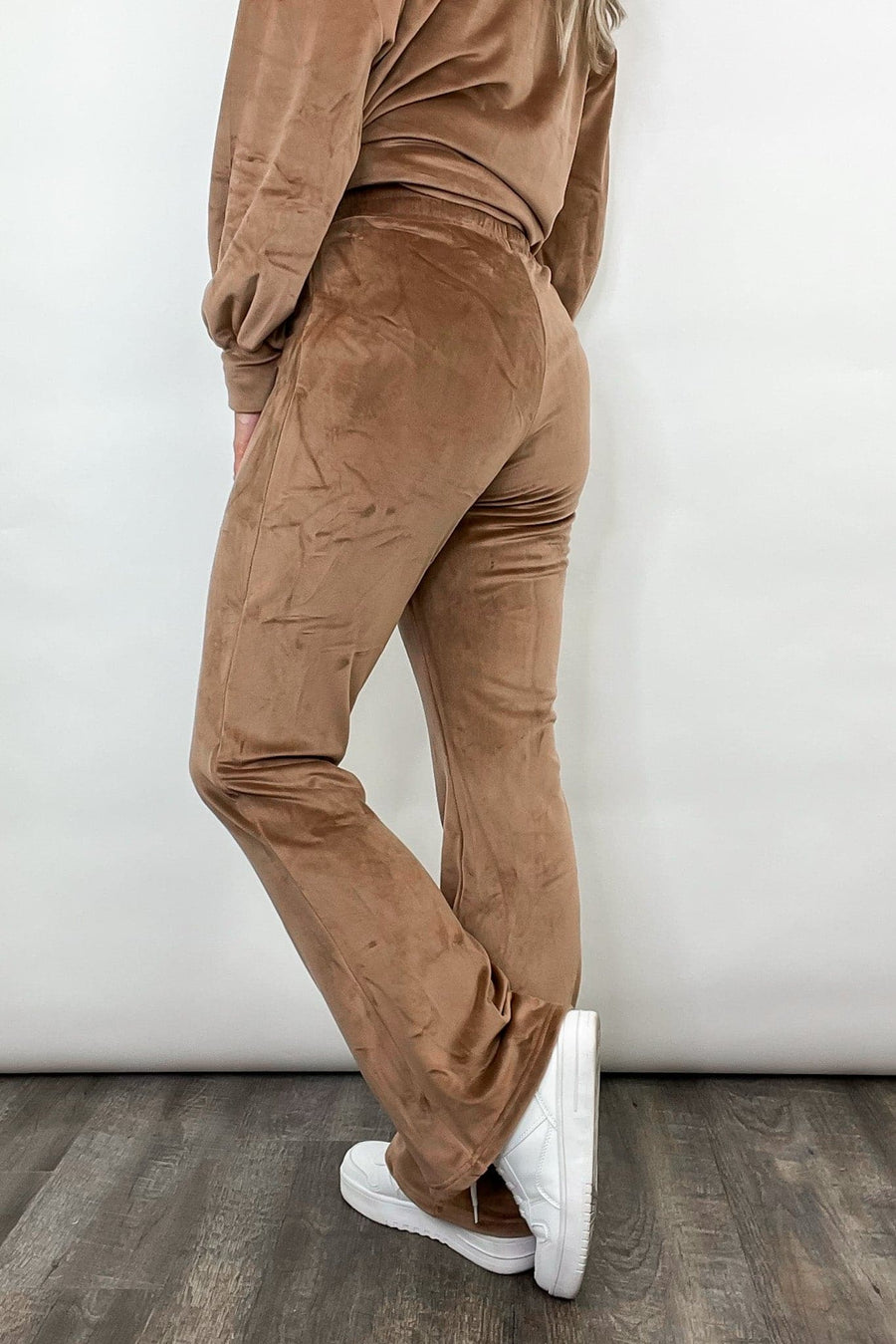  Toasty Feeling Velour High Waisted Pants - FINAL SALE - kitchencabinetmagic