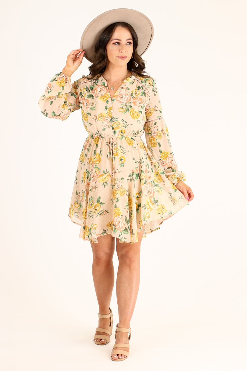 flowy flower dress