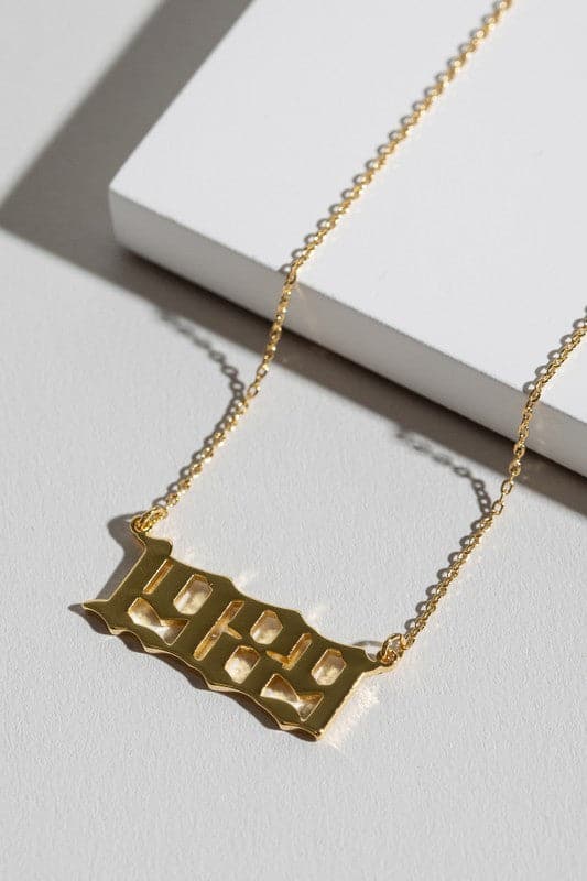 Gold / 1980 Millennial Birth Year Necklace - kitchencabinetmagic