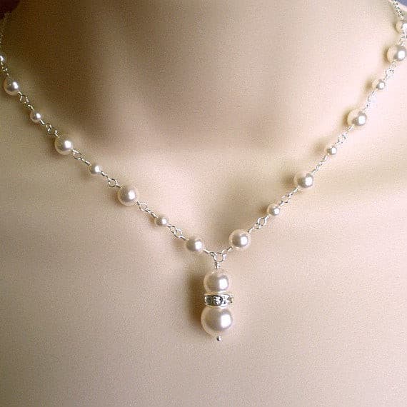 pearl wedding necklace