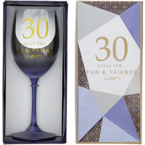 30 Gift Boxed 19oz Crystal Wine Glass - Cardsmart & Gift
