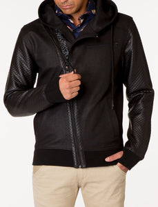 EMPEROR Asymmetric Knit Track Hooded Jacket | Outerwear | Shop | 227 ...