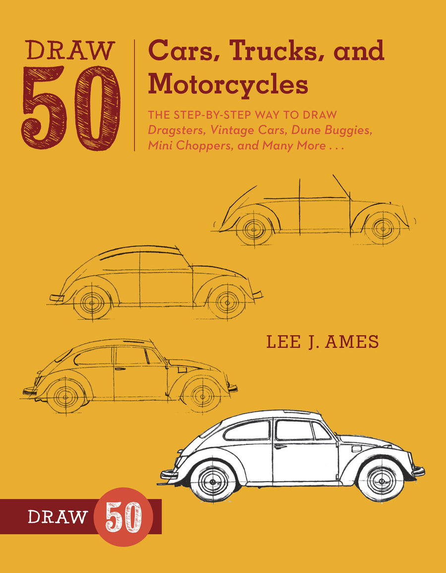 draw 50 cars, trucks, & motorcycles book