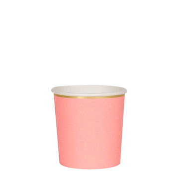 neon coral tumbler cups