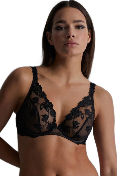 Shewant Deep V Plunge Bra Low Cut Push Up Bra Underwired Hollow