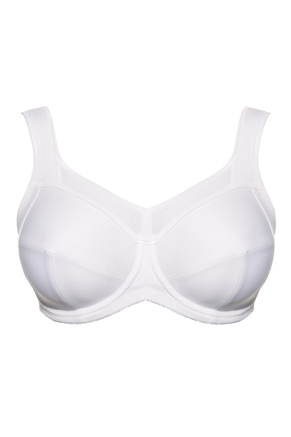 Ulla Dessous Kate Underwire Sports Bra 6024 White - My Top Drawer