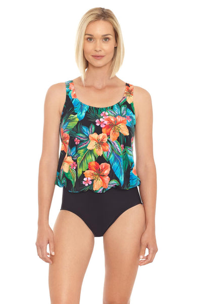 T.H.E. 943-60 Triple Tier Mio One Piece Mastectomy Swimsuit