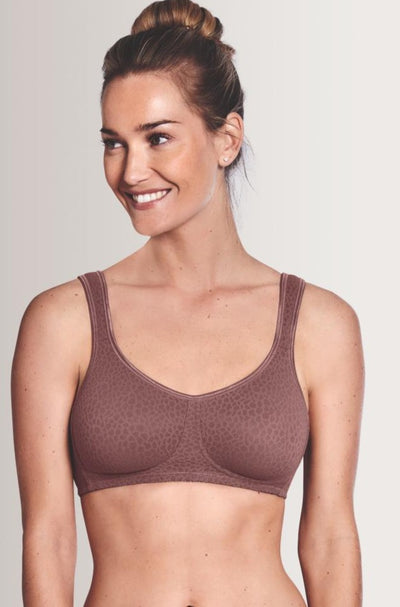 Amoena Clara Wire-Free Front Closure Mastectomy Bra - Rose Nude