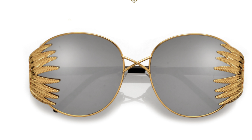 'Florus' Feathered Frame Sunglasses – Deux Reines