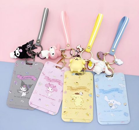 sanrio keychain and cardholder