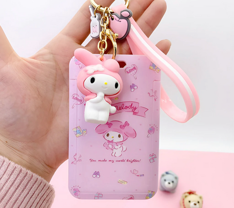 sanrio keychain and cardholder my melody