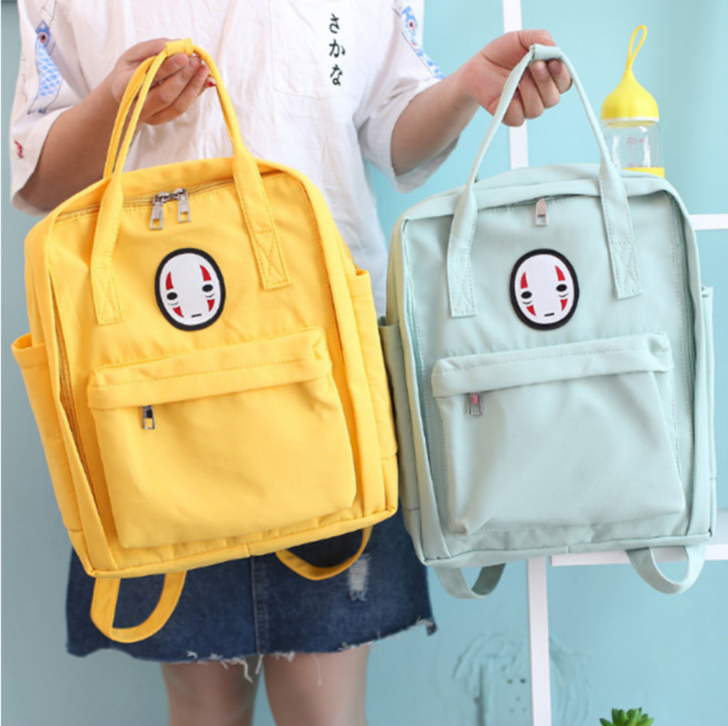 kawaii face pastel backpack