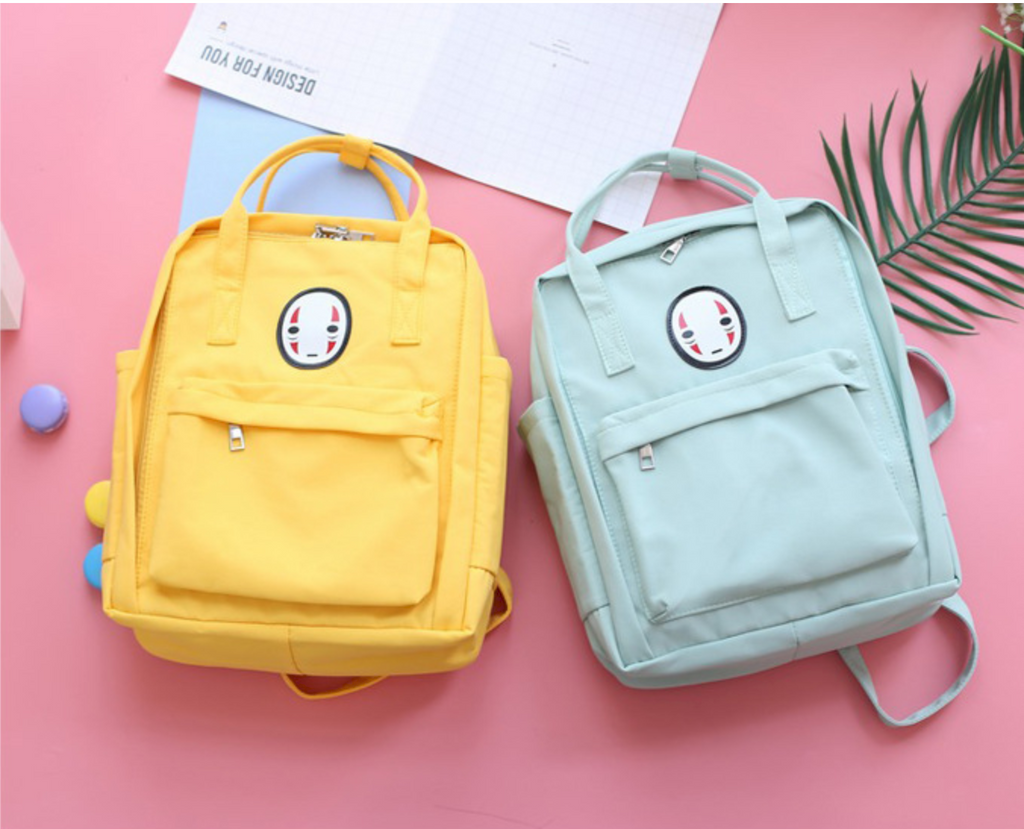 kawaii face pastel backpack