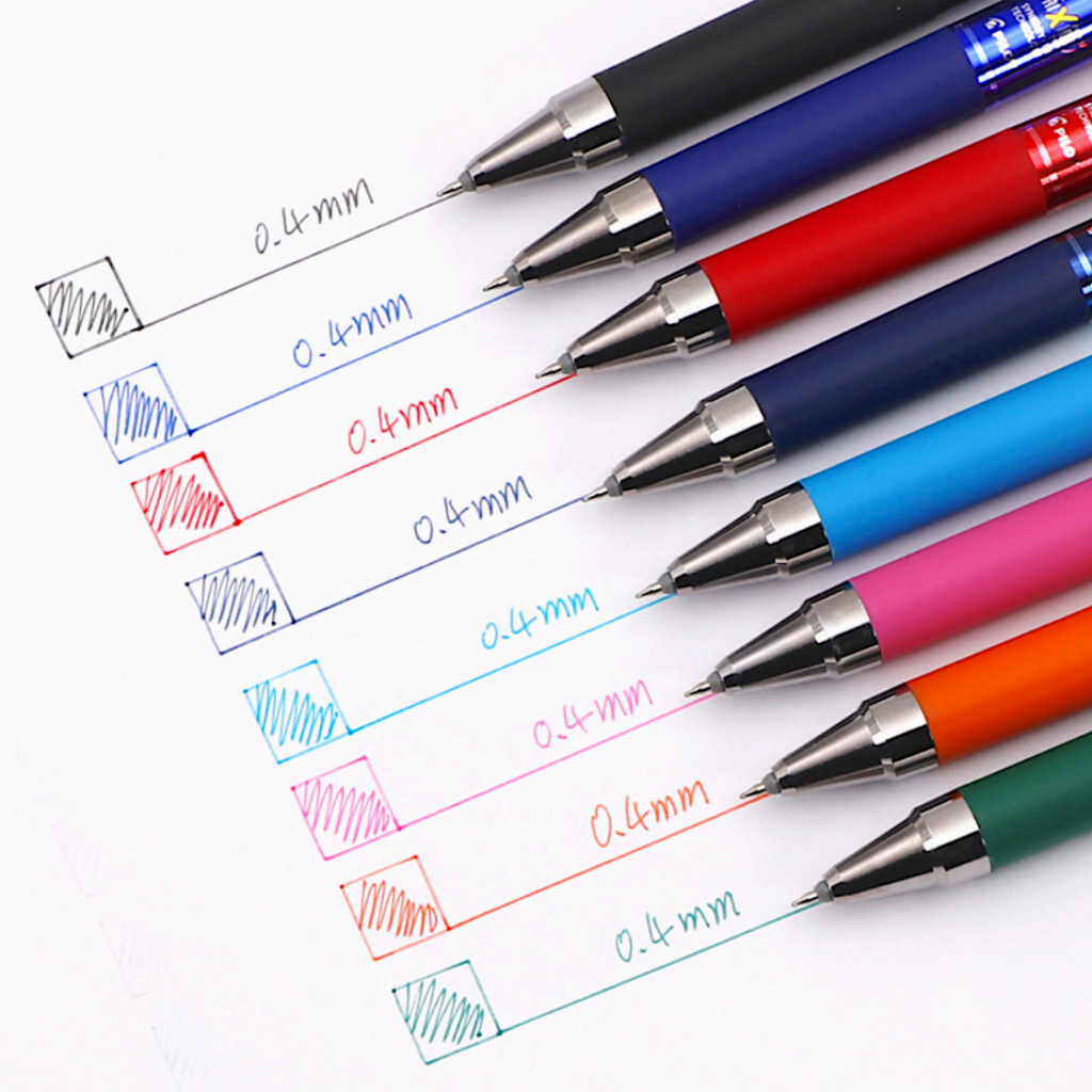 pit het formulier Classificeren Pilot Frixion Point Knock 04 Gel Pen - 8 Color Set | Kawaii Pen Shop