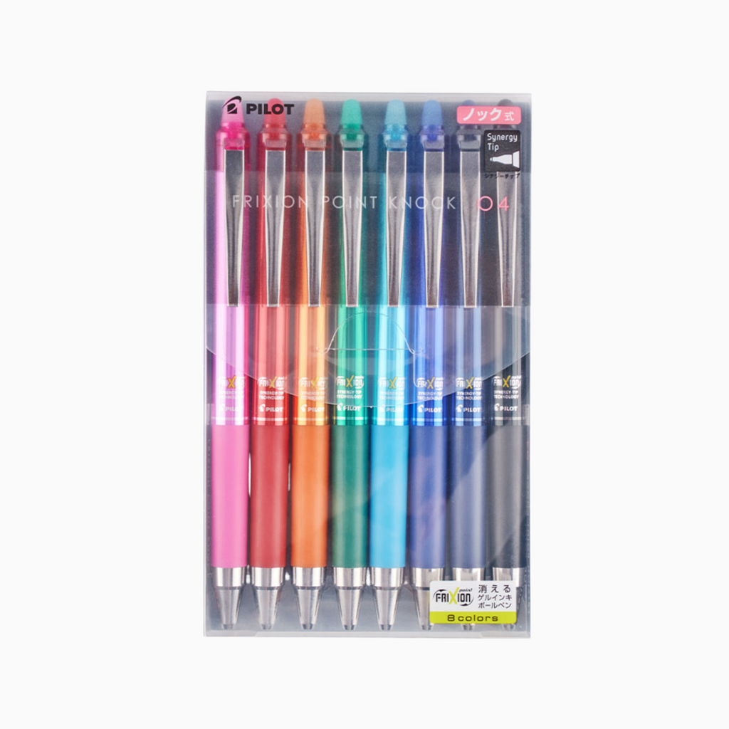 pit het formulier Classificeren Pilot Frixion Point Knock 04 Gel Pen - 8 Color Set | Kawaii Pen Shop
