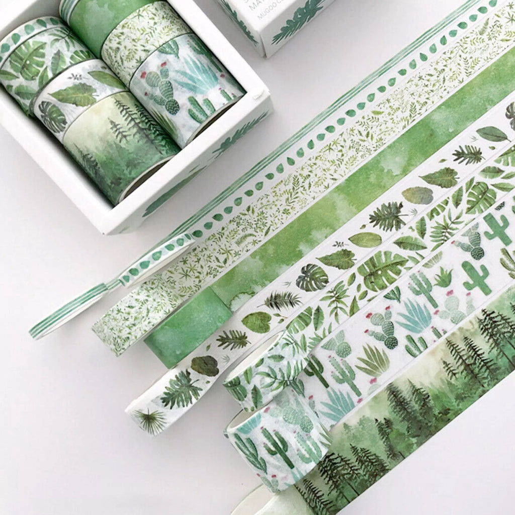 Shuraba Umeki Il Green Nature Washi Tape Set | Kawaii Pen Shop