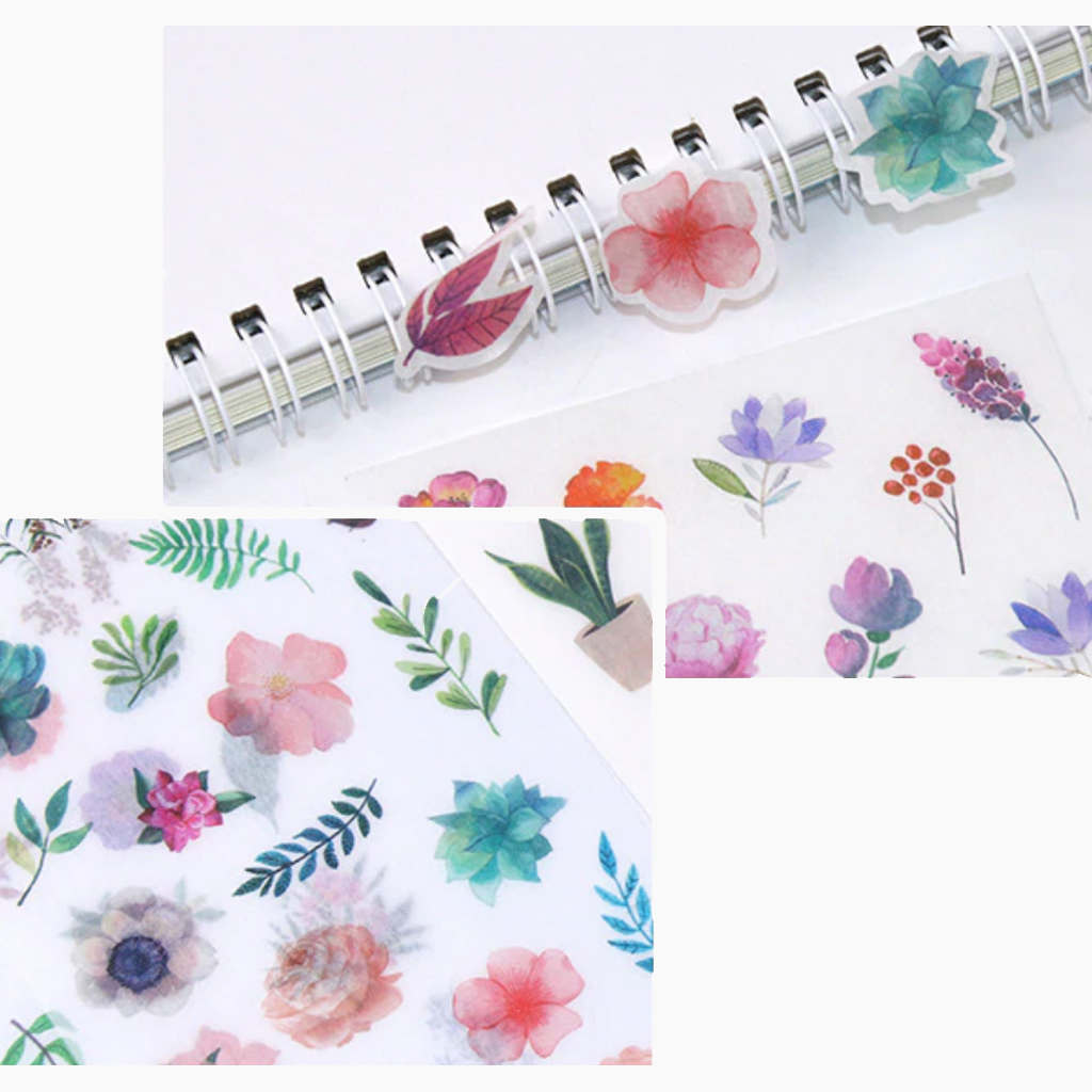 Watercolor Flowers Sticker Set | Kawaii Pen Shop