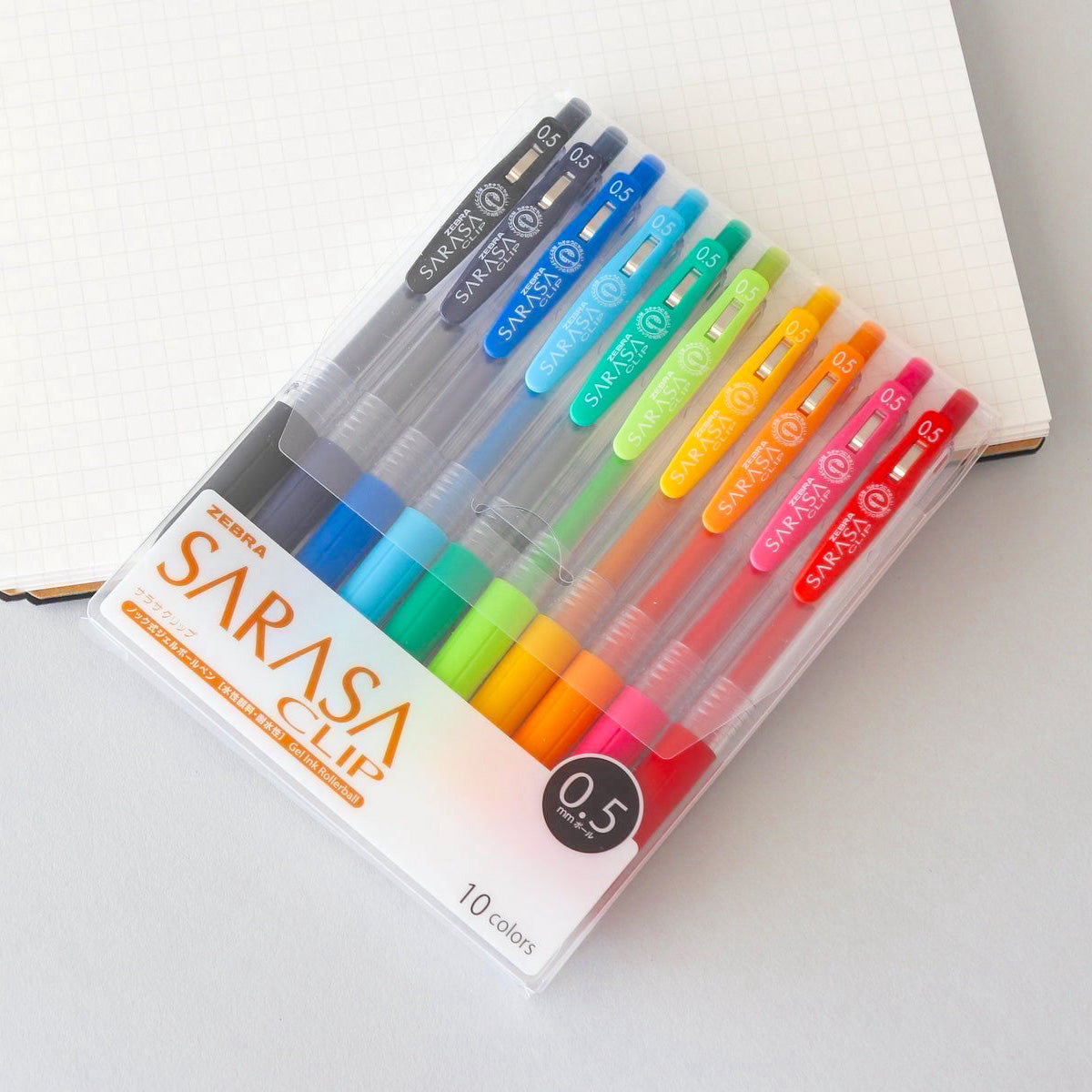 Zebra Sarasa Clip Gel Pen - 0.5 mm - Milk - 8 Color Set