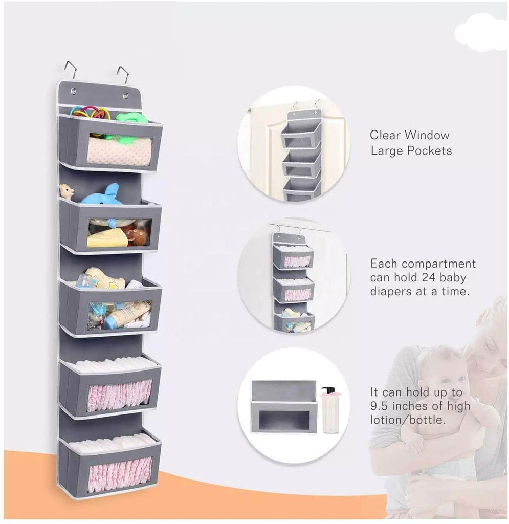 Over The Door Hanging Organizer with 5 Pockets