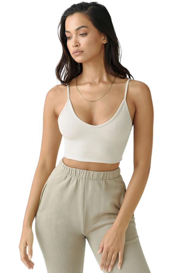 DUNE FLEX RIB STRAPPY CROP TANK